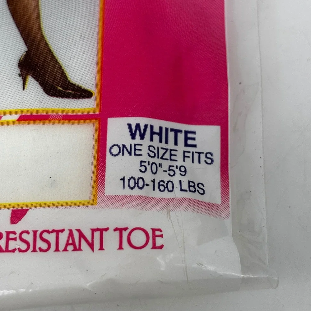 Walgreens Regular Sheer Pantyhose White Sandalfoot Run Resistant One Size 786401
